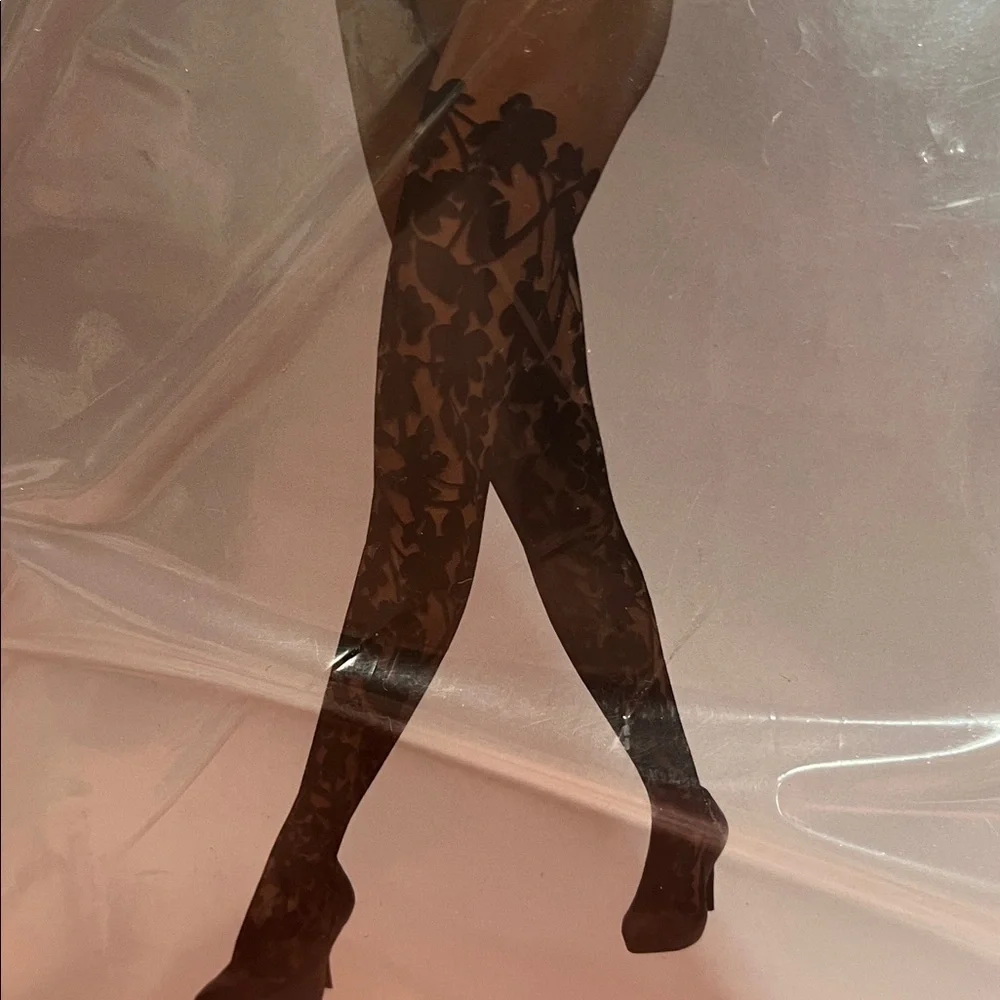 Wolford Graphic Flower Tights New in Package Size Small
